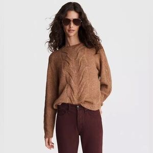 Rag & Bone Mia Cable Wool Alpaca Sweater 22” PTP